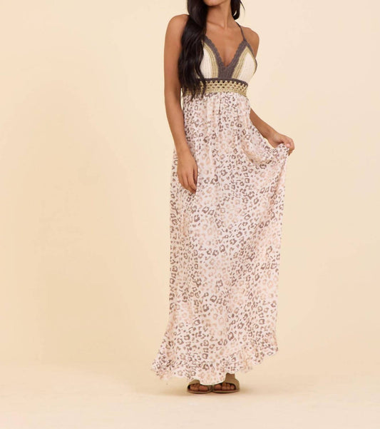 Vintage Havana - Leopard Crochet Maxi Dress