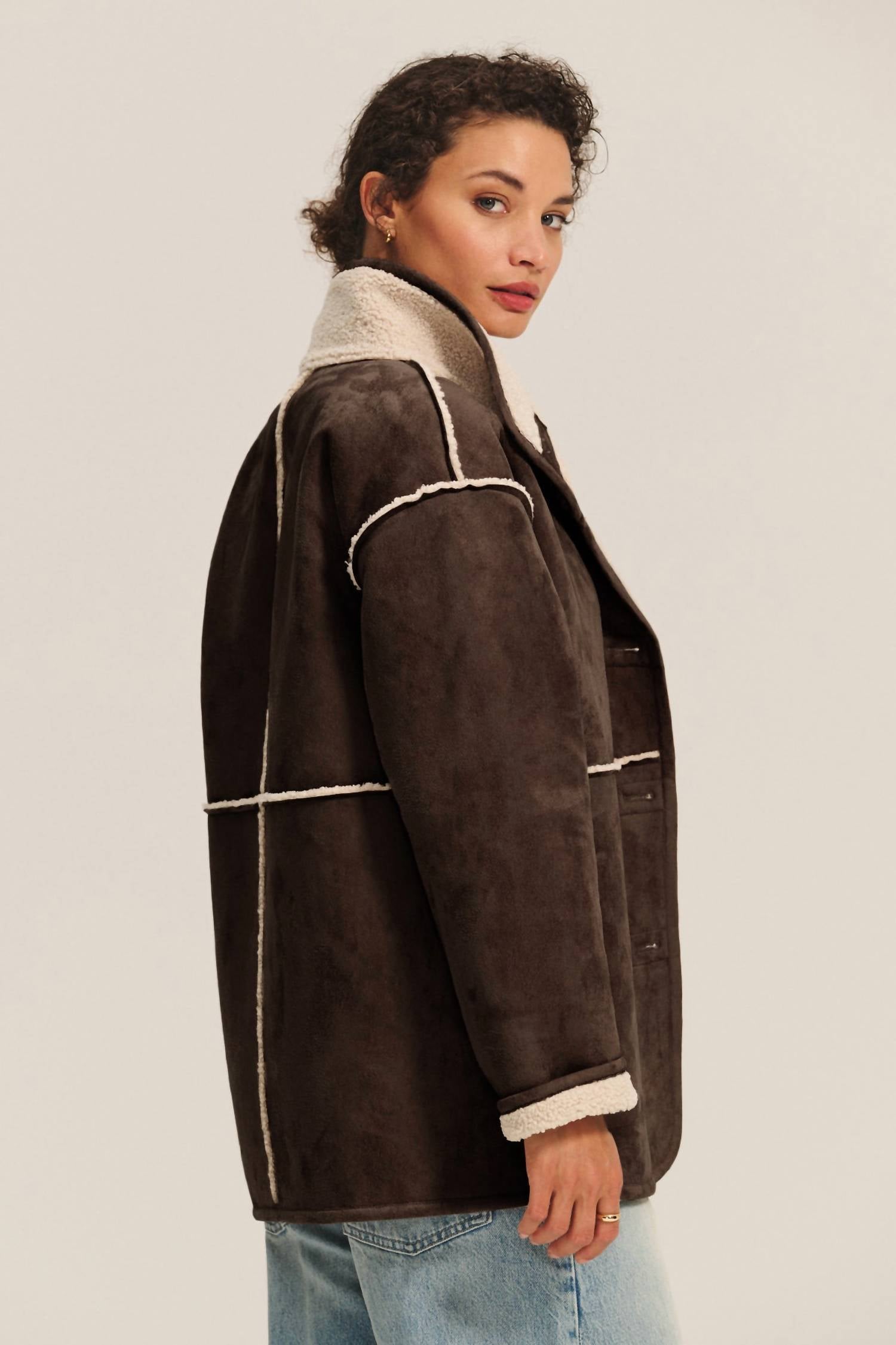 Velvet By Graham & Spencer - Shona Sherpa Reversible Jacket