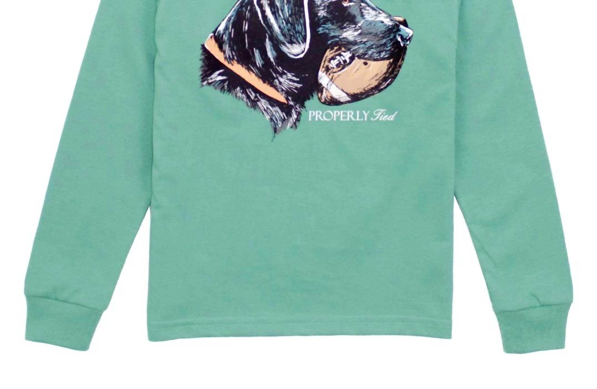 Properly Tied Boys' Long Sleeve Tee in ivy good catch - kids' long sleeve top