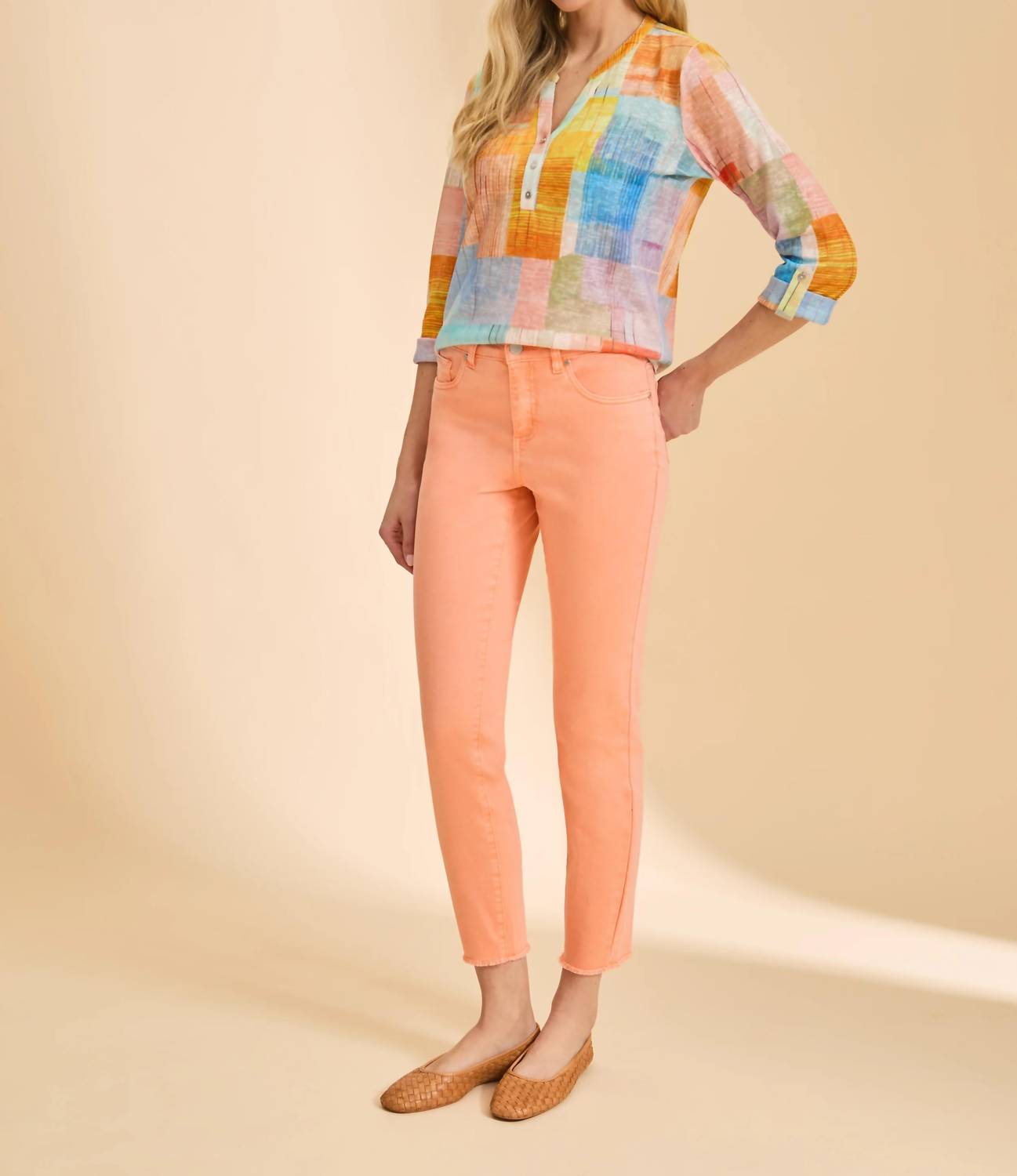 Fdj - Henley Long Sleeve Top