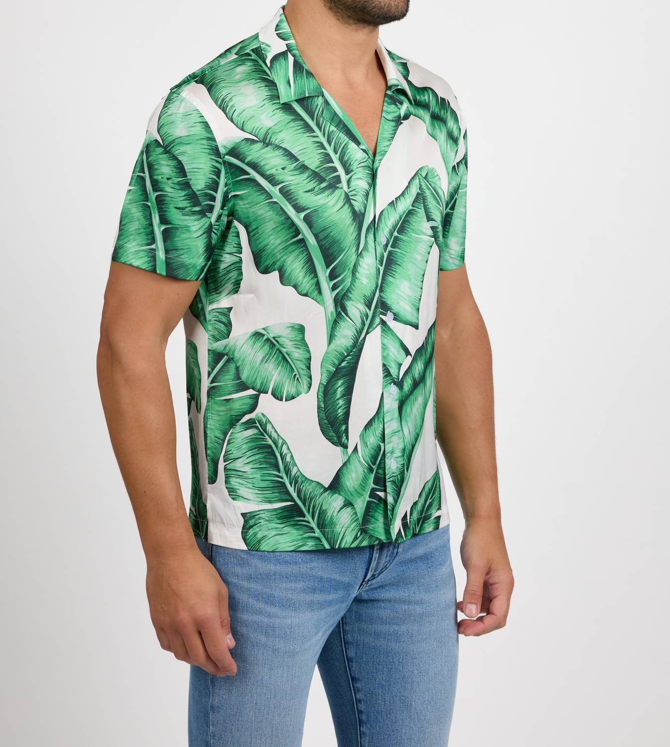 Monfrere Bond Short Sleeve Button Down Shirt in beverly hills - women's t-shirt - detail view