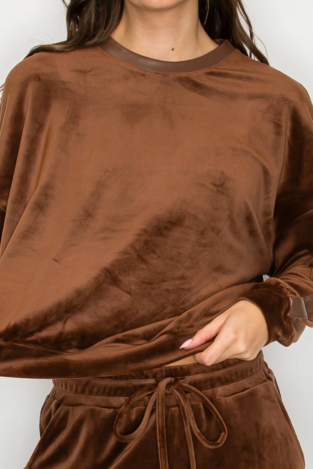 Knit Riot - Velour Lounge Crew Sweater