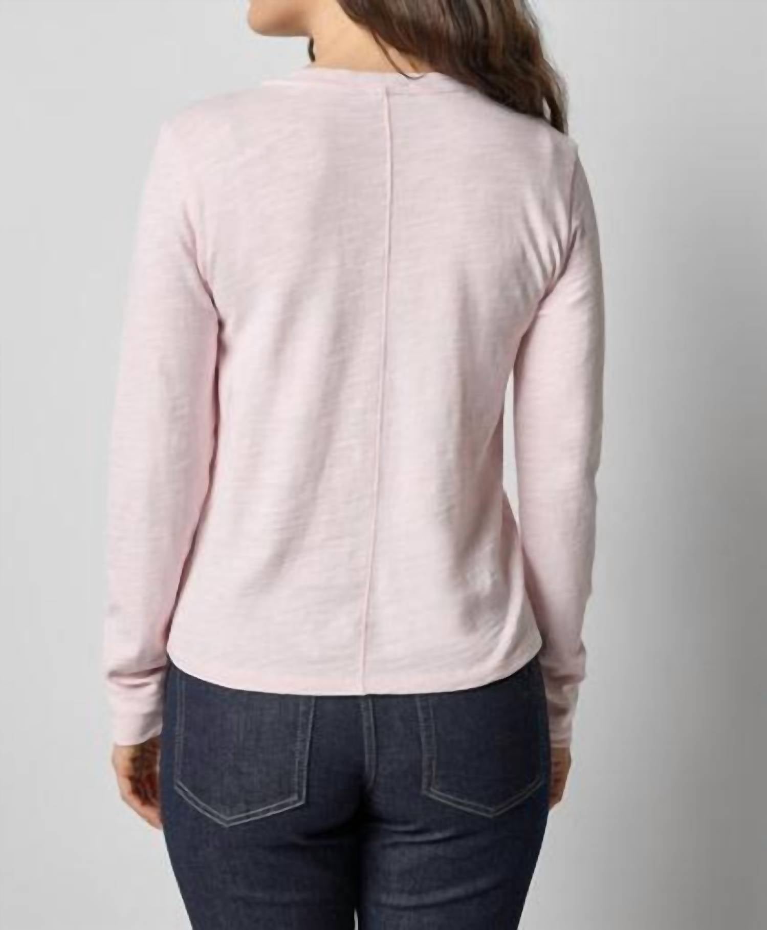 Lilla P - Long Sleeve Self Trim V-neck Tee