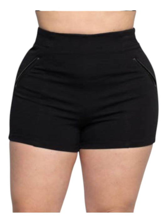 Endless Curves - Ponte Zip Back Hot Shorts