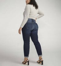 Silver Jeans Co Boyfriend Mid Rise Jeans - Plus in indigo - women's jeans - alternate view