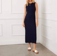 Karen Kane - Ribbed Sleeveless Midi Column Dress