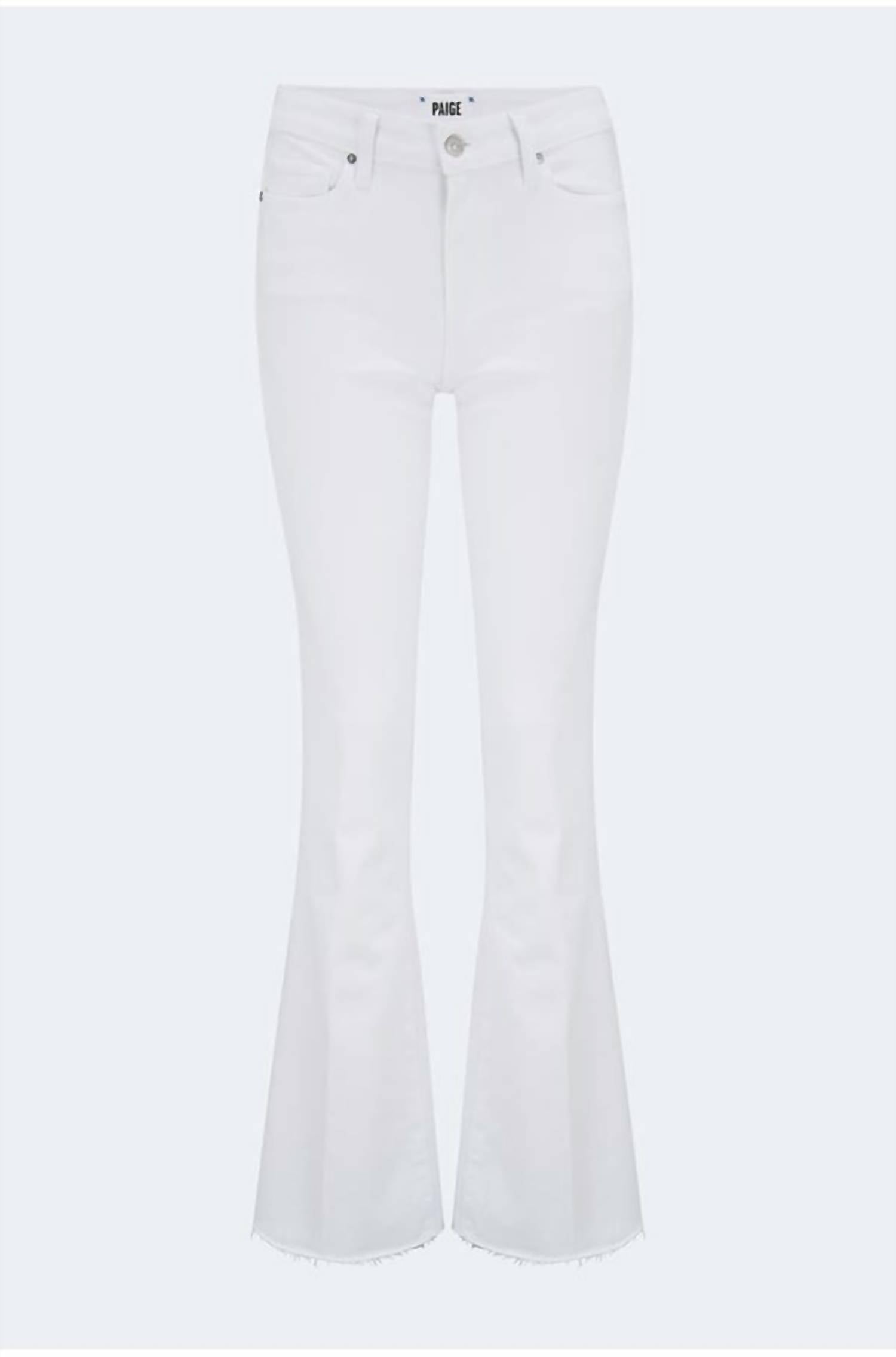 Paige High Rise Laurel Canyon Jeans in crisp white - women's jeans - view 4