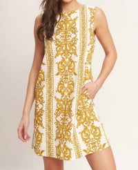 Flying Tomato - Printed Woven Mini Shift Dress