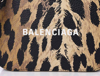 Balenciaga - Women's Calfskin Logo Printed Leopard Xs Everyday Camera Bag