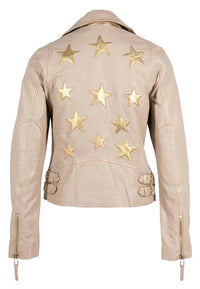 Mauritius - Christy Rf Star Detail Leather Jacket