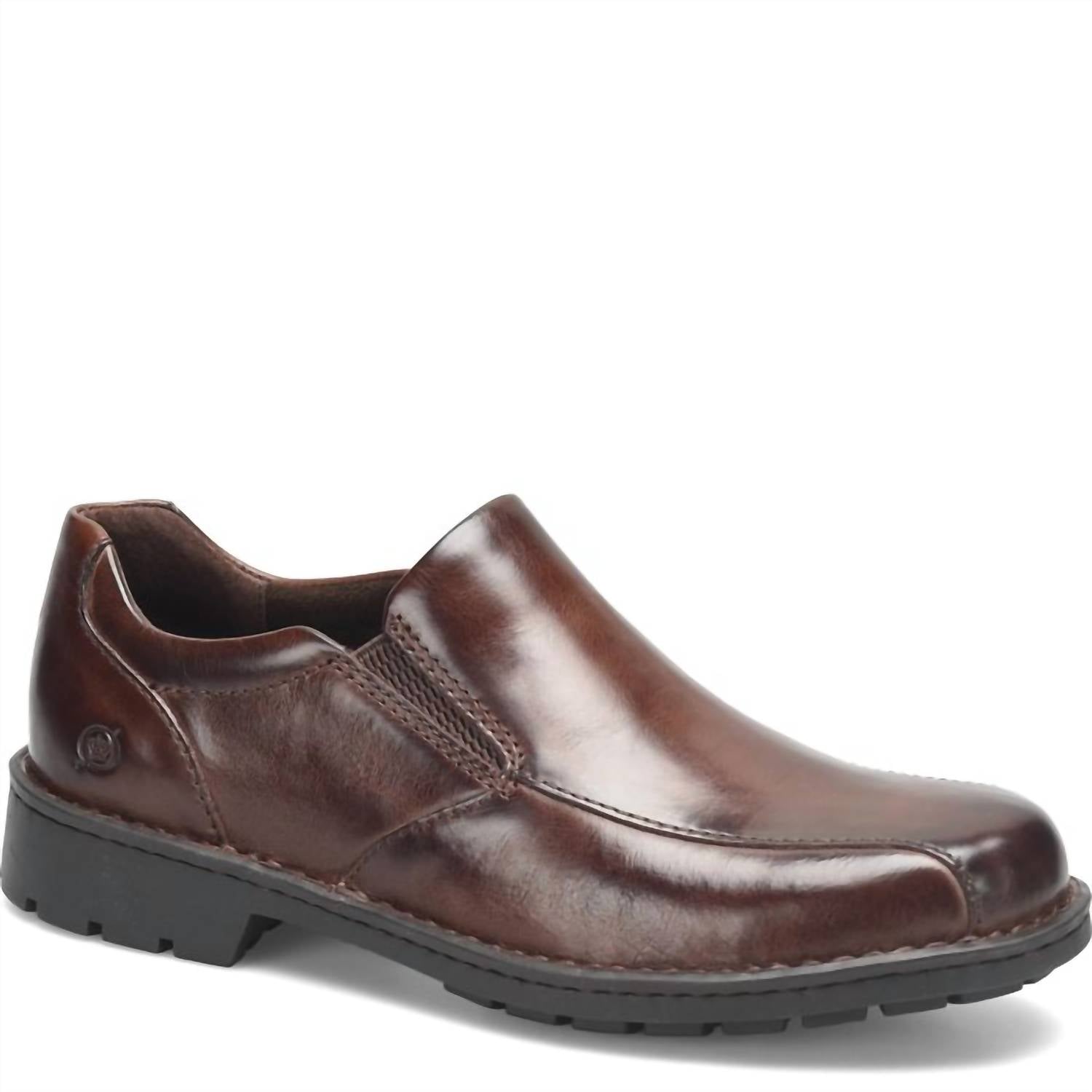 Born Men's Laken Slip On in brown bark - men's loafer - alternate view