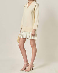English Factory - Layered Sweater Mini Dress