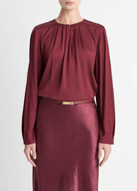 Vince - Pleated Neck Blouse