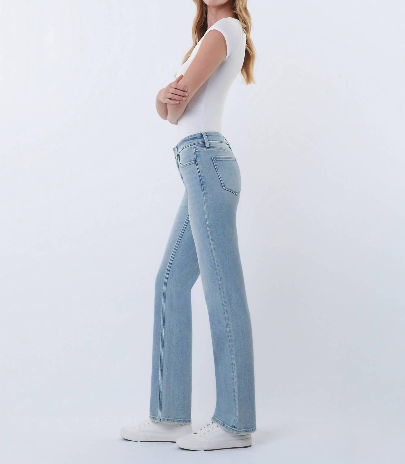 Flying Monkey - Low Rise Straight Leg Denim Jeans