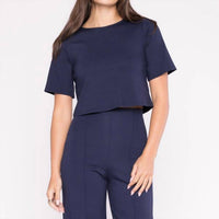Ripley Rader - Ponte Knit Short Sleeve Top
