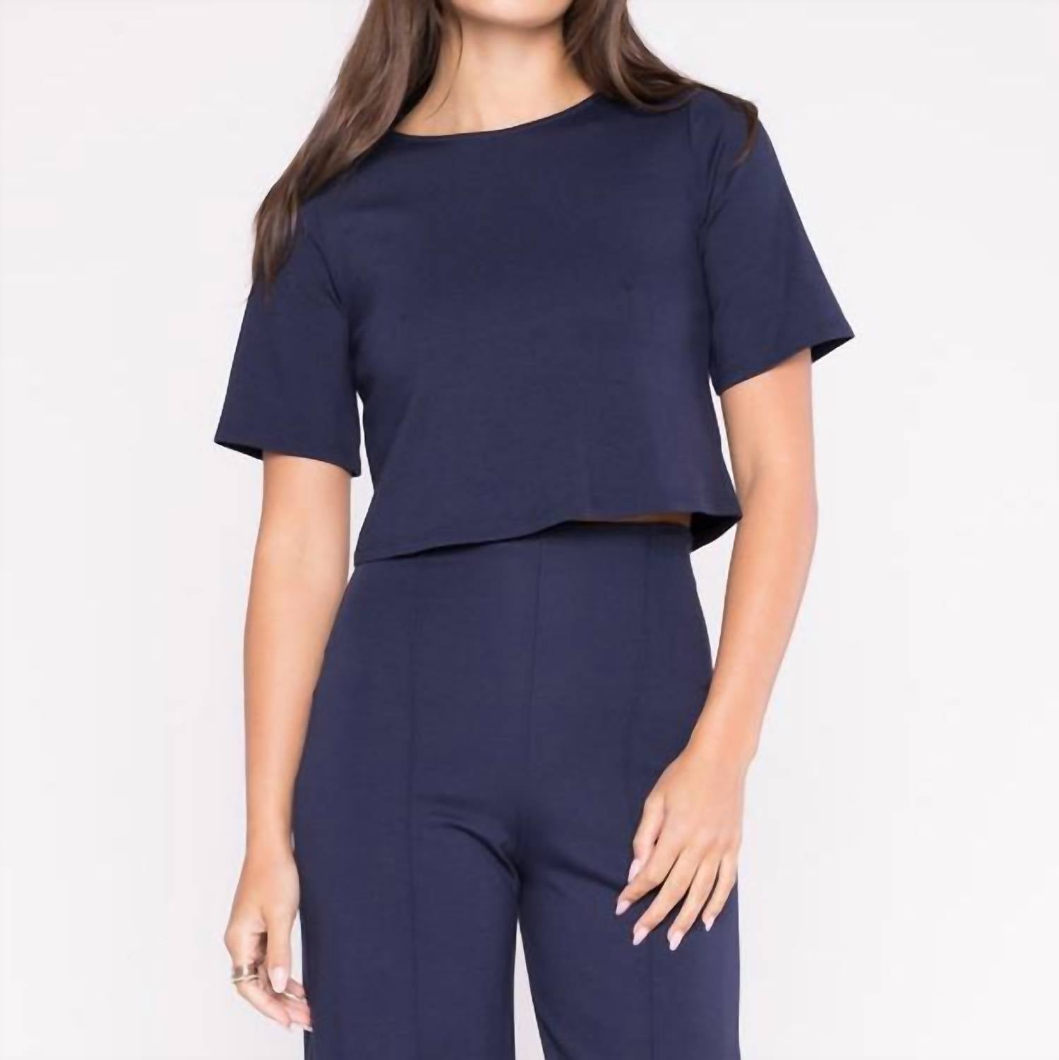 Ripley Rader - Ponte Knit Short Sleeve Top