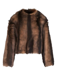 NILI LOTAN Elan Shearling Jacket in camel brown - women's jacket - view 5