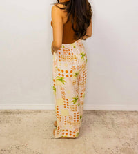 Fate - Tropical Print Wide Leg Pants