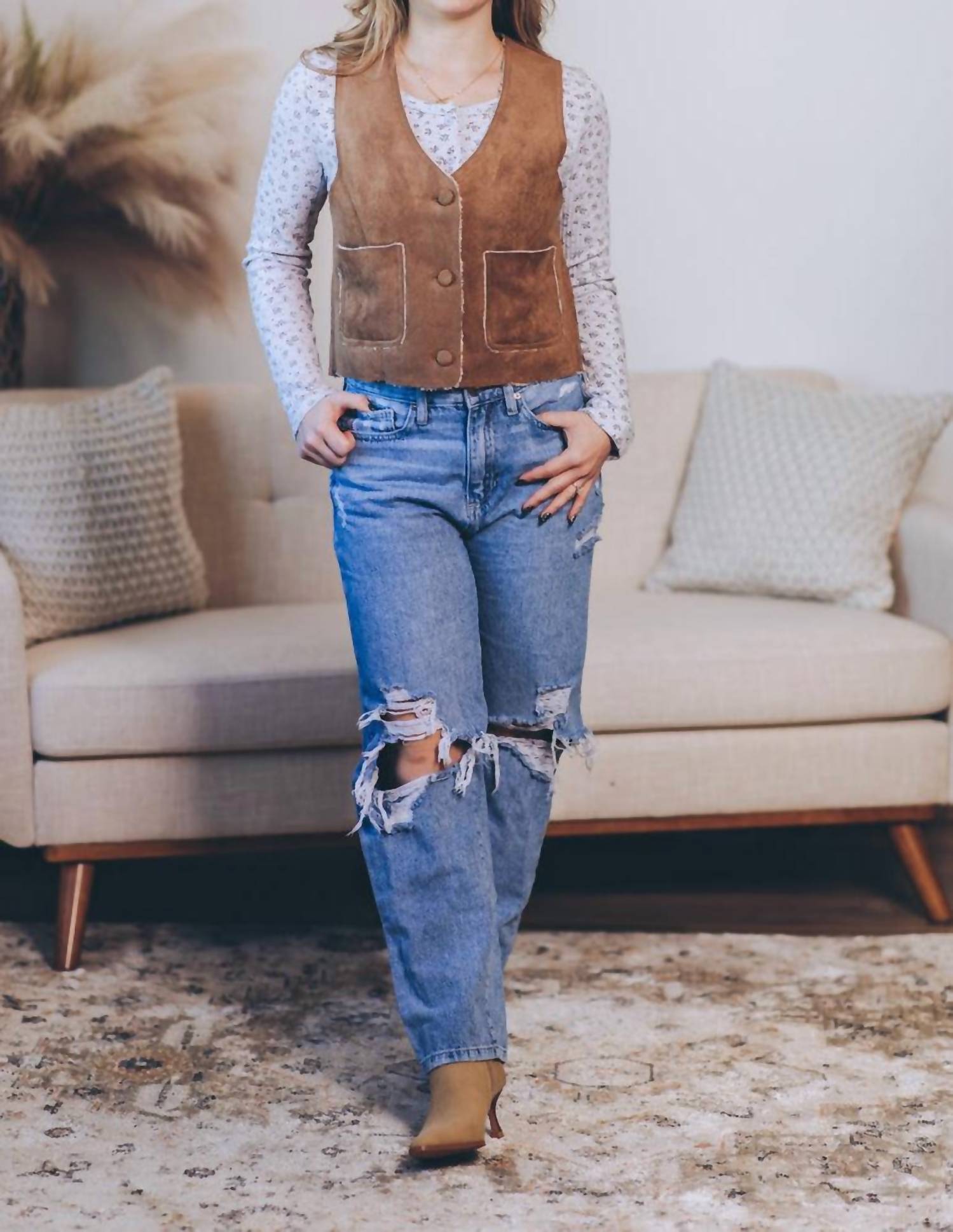Be Cool - Suede Feel Sherpa Vest
