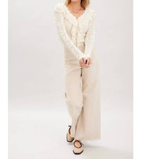 Illa Illa Lace Crochet Knit Top in ivory - women's sweater - view 5