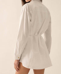 Promesa - Solid Collar-neck Layered Yoke-back Romper