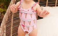 PINK CHICKEN Claire Swimsuit in neapolitan ice cream - kids' item