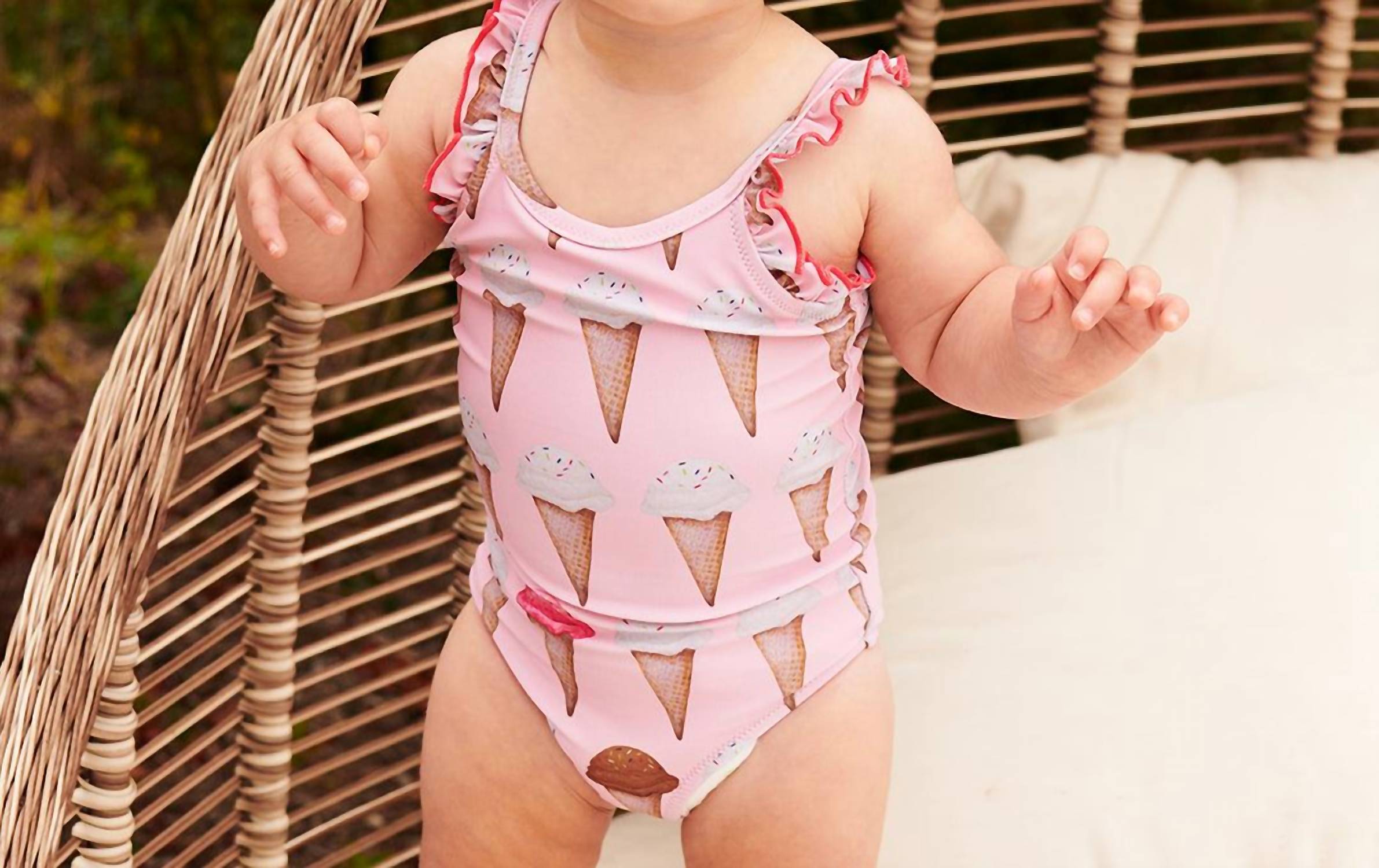 PINK CHICKEN Claire Swimsuit in neapolitan ice cream - kids' item