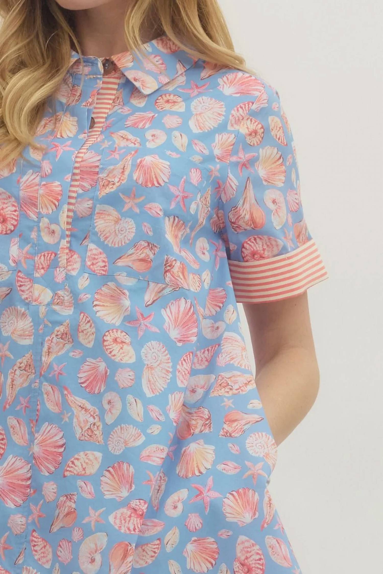 Entro - Seashell Printed Mini Dress