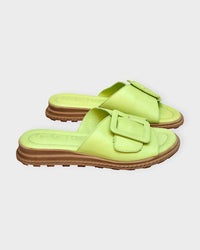 Tyche Women's Monroe Flat Sandal in green tea - women's sandal - alternate view