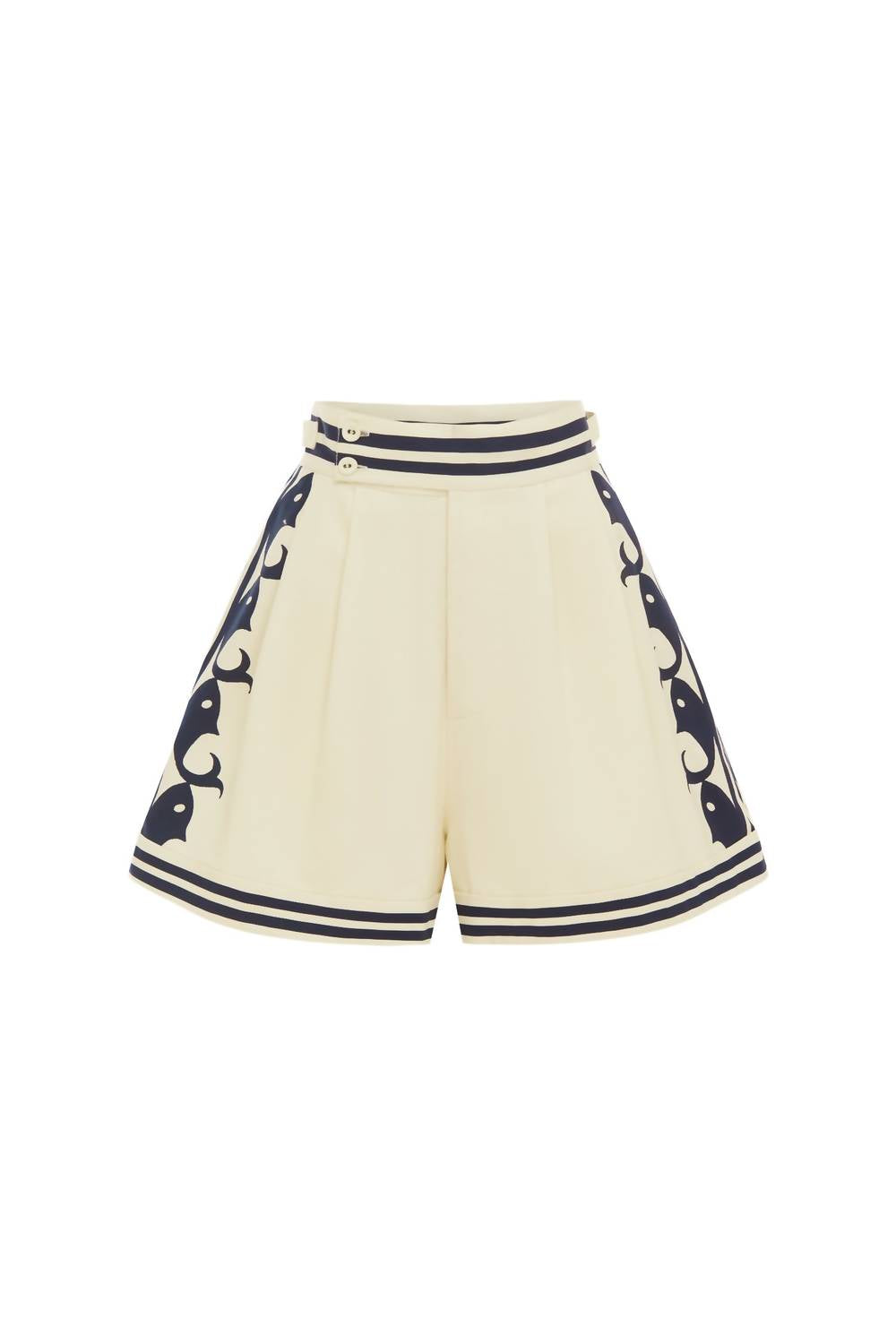Alemais - Marine High Waisted Cotton Shorts