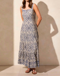 Tribal - Sleeveless Square Neck Maxi Dress