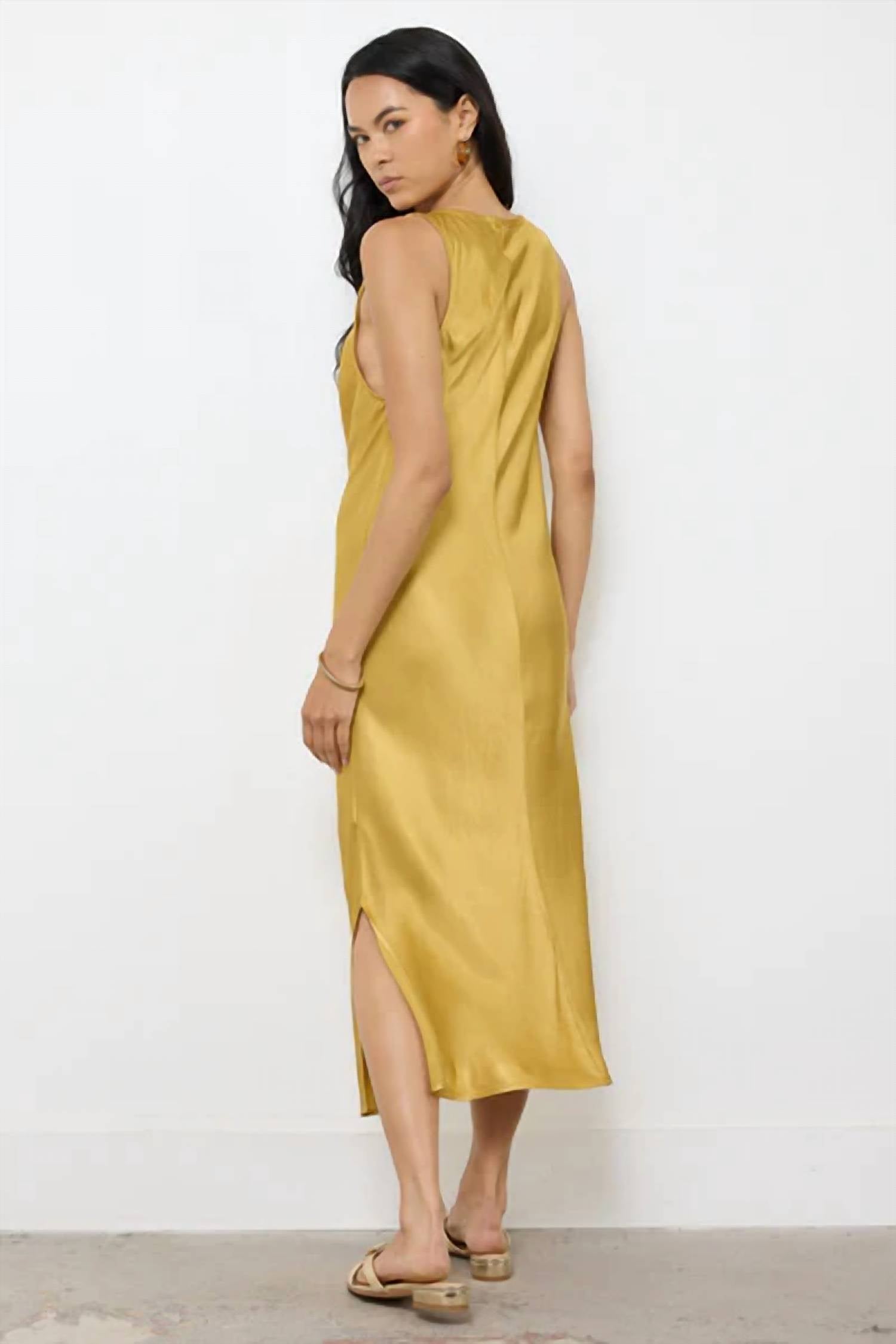 Lamade - Socal V Neck Front Shirring Dress