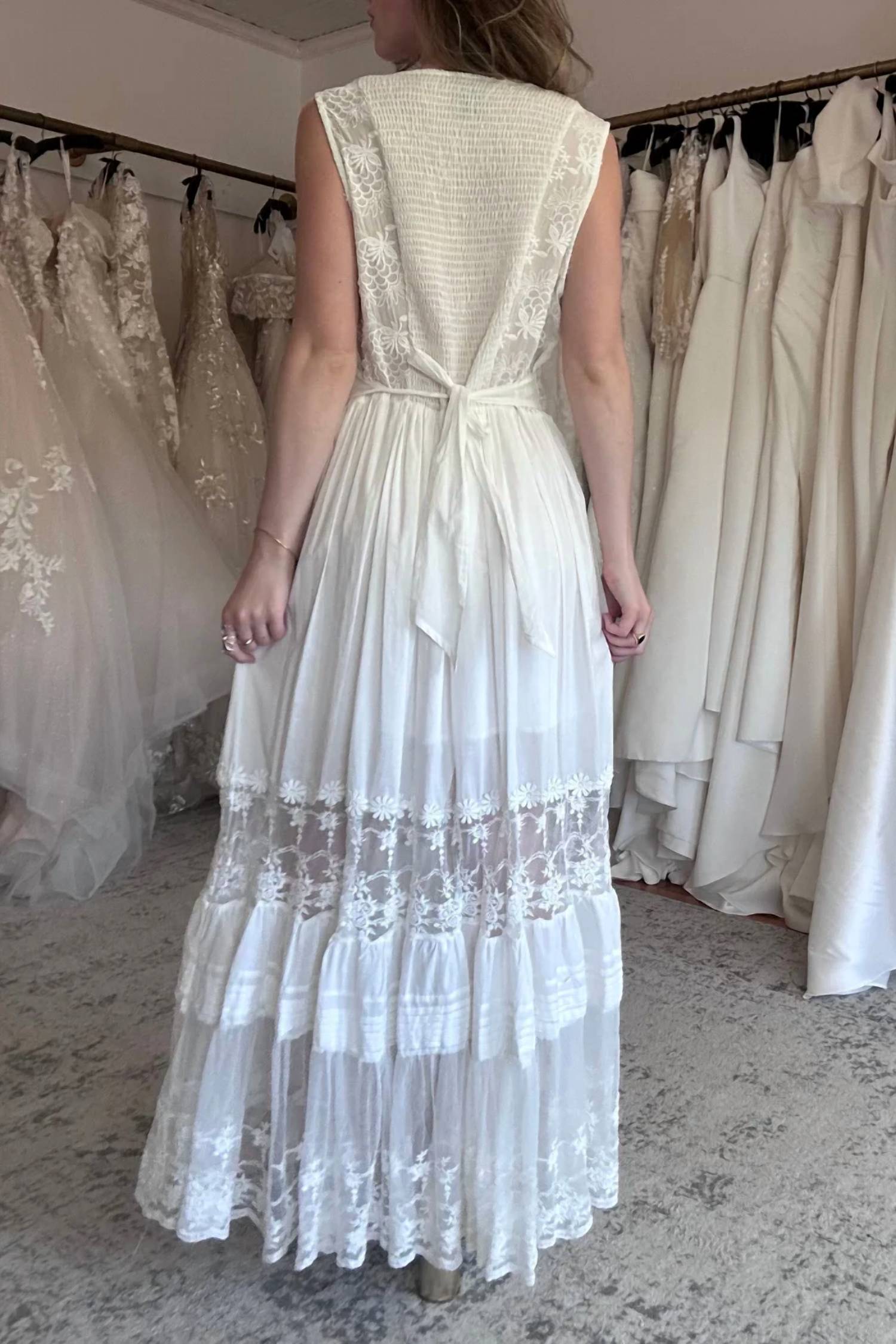Fashion Concepts - Lace & Woven Maxi Dress