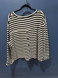 Blu Pepper - Women's Split Neck Button Back Top