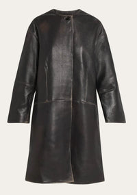 SIMKHAI Women's Autumn Long Jacket in black - women's long sleeve top - detail view