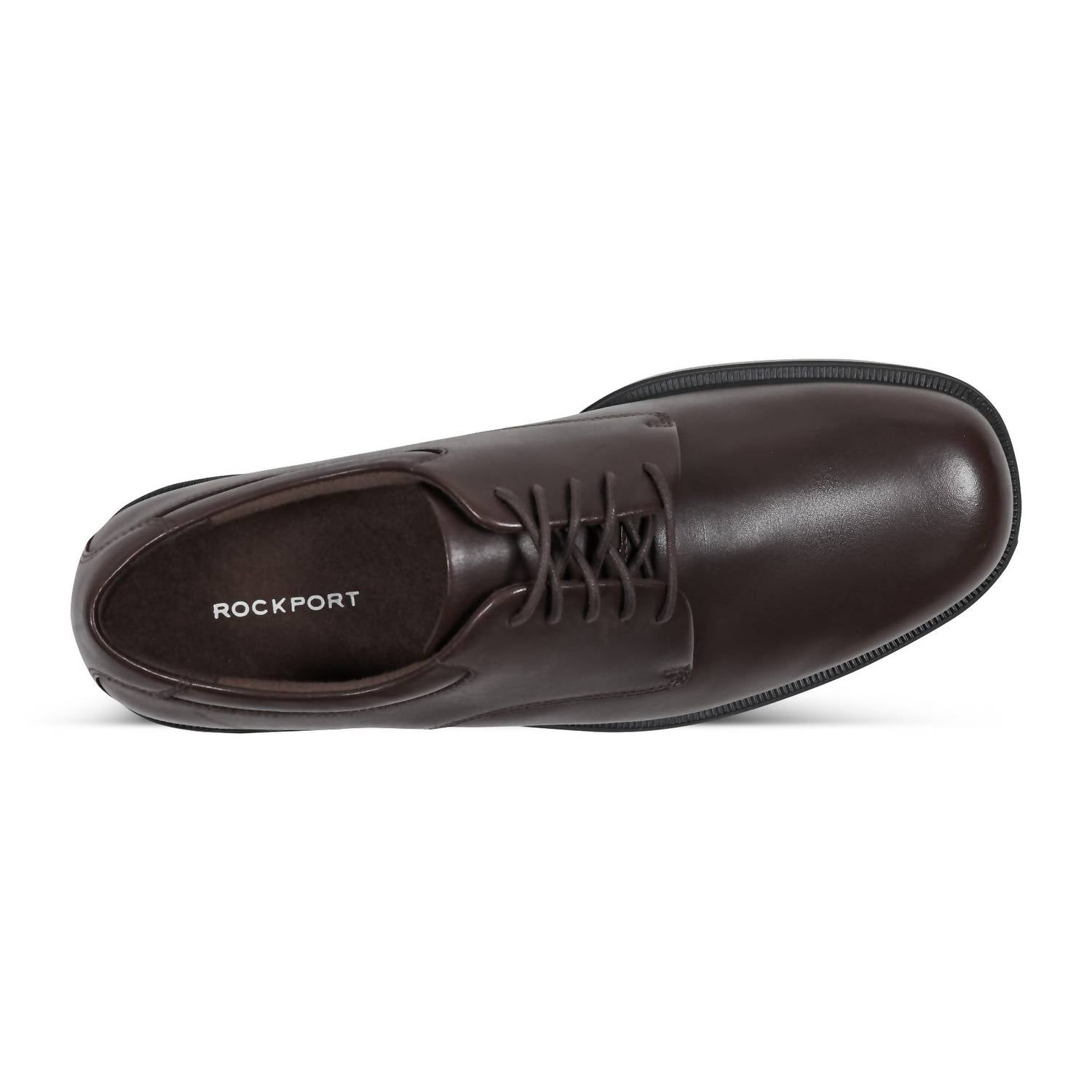 ROCKPORT Men's Margin Shoe in chocolate - men's shoe - detail view