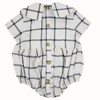 Loir Paris - Checkered Buttoned Romper