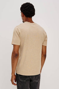Rails Mason Crewneck T-shirt in oat heather - men's t-shirt - detail view