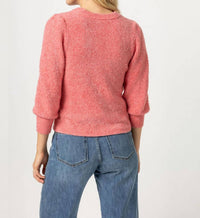 Lilla P - 3/4 Puff Sleeve Sweater