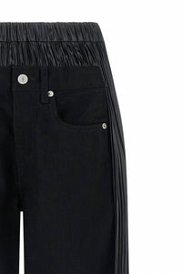 Junya Watanabe - Women's Cotton Pleated Fabric Inserts Jeans
