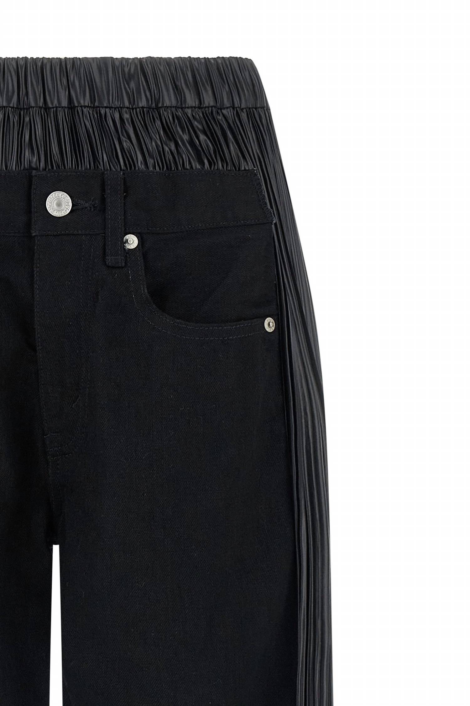 Junya Watanabe - Women's Cotton Pleated Fabric Inserts Jeans