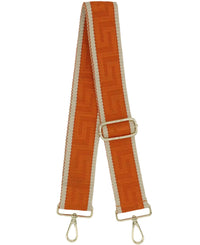 Made in Italy Women's Woven Guitar Style Bag Strap in italy women s woven guitar style bag strap in burnt orange - women's item