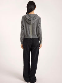 Brodie Cashmere - Bree Beaded Sleeve Cashmere Hoodie