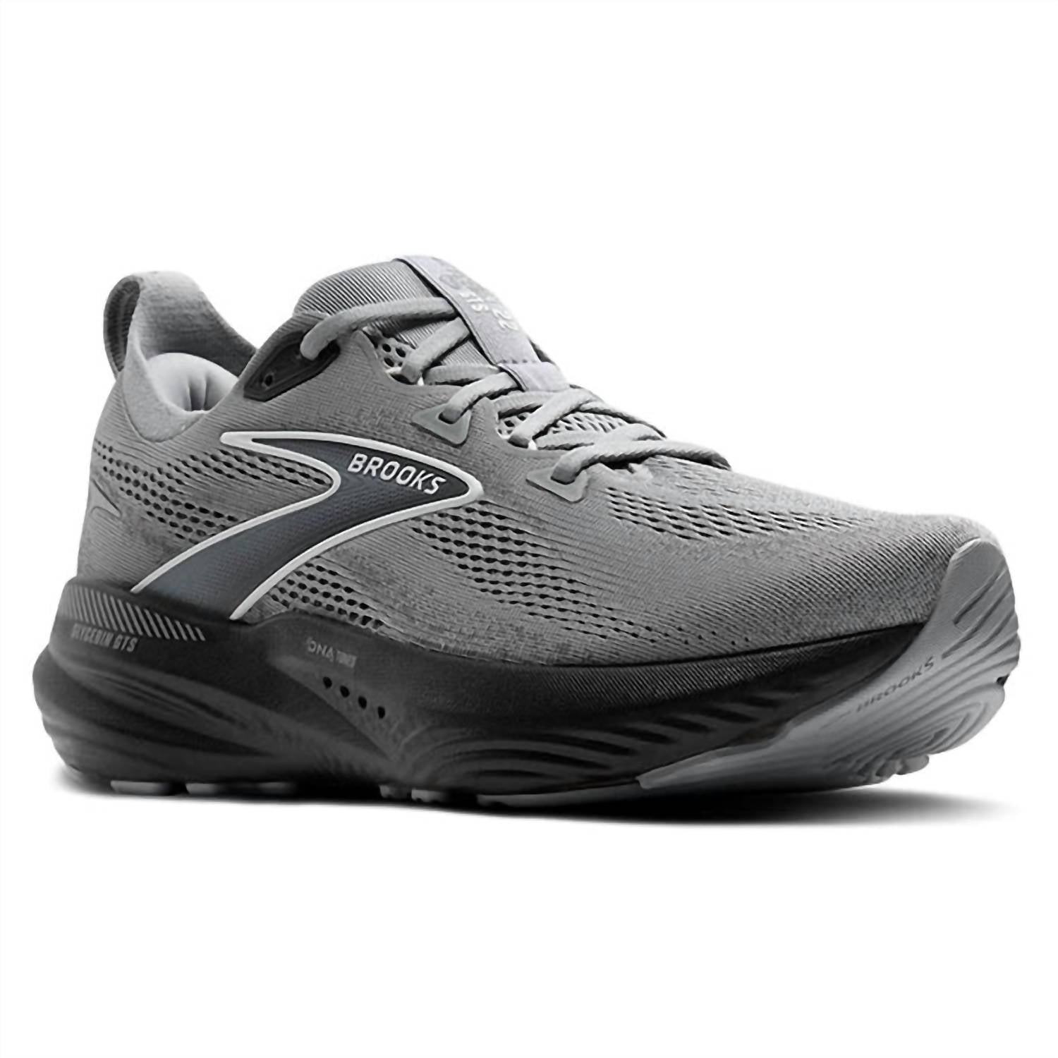 BROOKS Men's Glycerin 22 Shoes in primer gray ebony bluewash 1 - men's sneaker - alternate view
