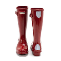 HUNTER Girls Gloss Rain Boots in military red - kids' shoe - view 4