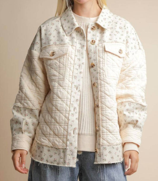 Very J - Floral Quilted Jacket