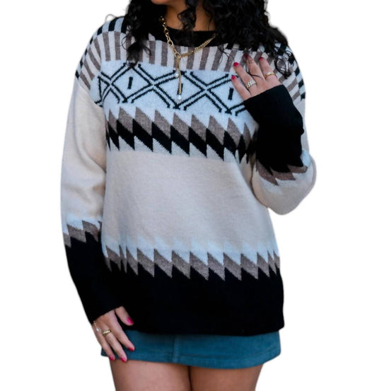 Papillon - Geo Print Sweater