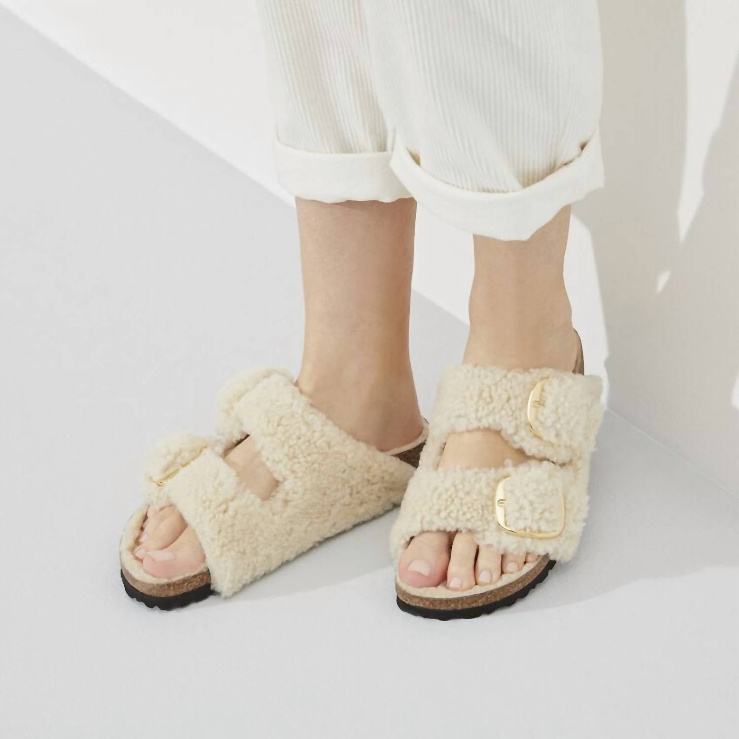 Birkenstock - Women's Arizona Shearling Sandals Narrow