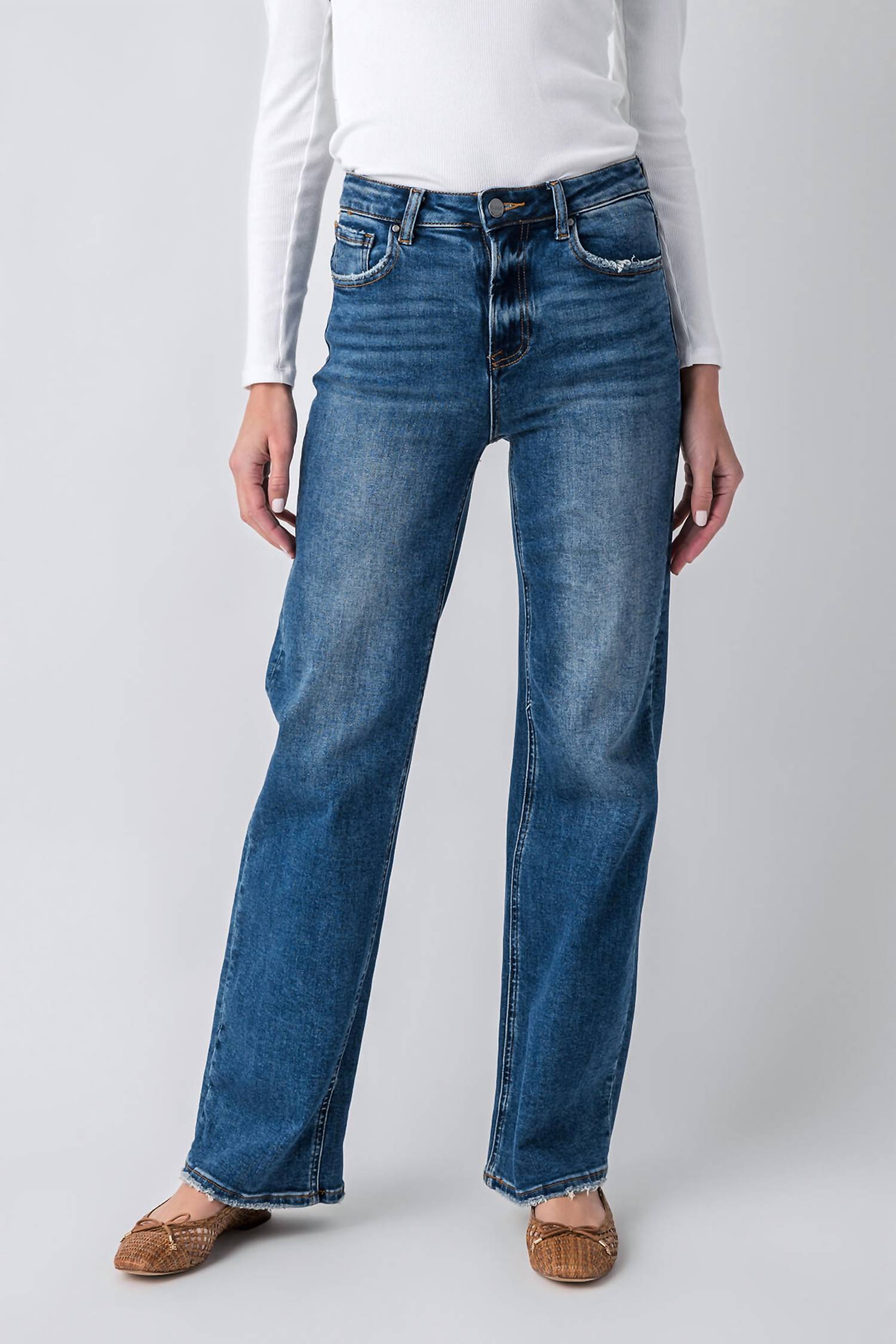 Risen - High Rise Ankle Straight With Tummy Control Jeans