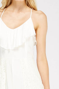 Entro - Lace & Ruffle Maxi Romper